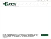 Tablet Screenshot of burrowscabinets.com